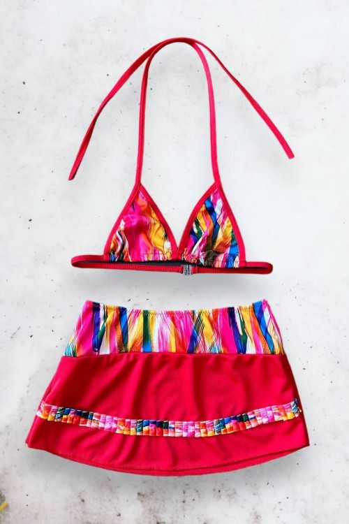 girls skirt bikini set